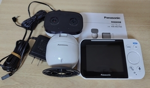 中古■美品■Panasonic パナソニック ベビーモニター ベビーカメラ KX-HC705-W ホワイト　ペット見守り　ワイヤレス