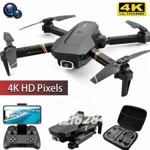 RA100:★人気★V4 RC ドローン 4K HD 広角カメラ WiFi Fpv デュアル カメラ 折りたたみ式 クアッドコプター トランスミッション