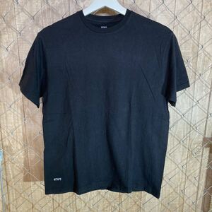 WTAPS ダブルタップス　ロゴTシャツ　半袖Tシャツ トップス 　メンズ　コットン　ブラック size:S