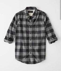 新品未使用ABERCROMBIE＆FITCH フランネルシャツ　L ボタンダウン②