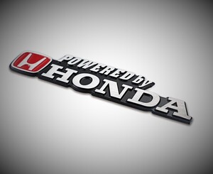 POWERED by HONDA メタル3Dエンブレム N-BOX N-VAN N-ONE フィット ステップワゴン S2000 S660 ビート CR-Z アクティ パワードバイホンダ