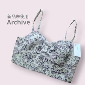 アーカイブ◇新品未使用◇ジャガード織ギャザービスチェ◇ベスト◇キャミソール