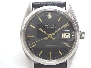 【ROLEX】ロレックス OYSTER DATE PRECISION　オイスターデイトプレシジョン 手巻き腕時計　黒文字盤