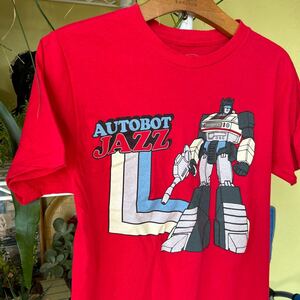 ビンテージ風　トランスフォーマー　AUTOBOT Tシャツ　赤　M