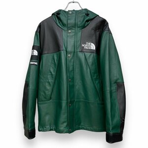 SUPREME × THE NORTH FACE 18AW LEATHER MOUNTAIN JACKET レザージャケット サイズM グリーン NP61807I シュプリーム ザノースフェイス