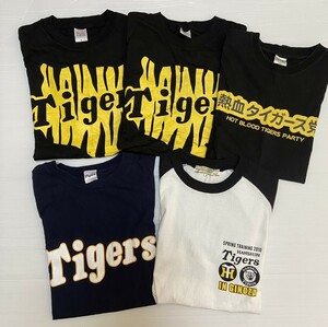  【5枚セット】阪神タイガースTシャツまとめて 熱血タイガース党/キャンプ宜野座Tシャツなど　 