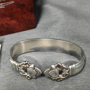 060705 270037-1 GEORG JENSEN ジョージ・ジェンセン エコーン ナプキンリング STERLING 重量23.6ｇ 箱付き 