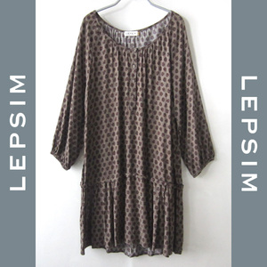 美品　LEPSIM／レプシム★　花柄　薄手　膝丈ワンピース