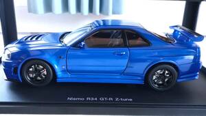 1/18 AUTOart オートアート NISSAN SKYLINE GT-R R34 NISMO Z-TUNE Z2 BAYSIDE BLUE 日産 スカイライン ニスモ ベイサイドブルー 77354