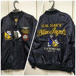 完売品AVIREX/新品2XL.XXL.3L/L-2 BLUE ANGLES F-14 /ブルーエンジェル/L2フライトジャケット /783-4152003/トム キャット/3XL.4L相当/MA-1