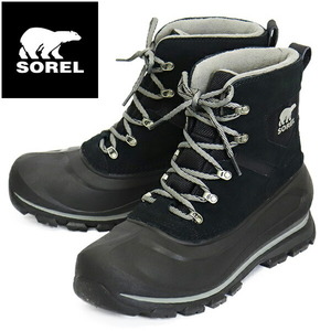 SOREL (ソレル) NM5081 バクストンレース ブーツ ウォータープルーフ メンズ 010BLACK SRL138 US8.5-約26.5cm