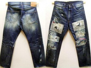 ◇即決[W34]美品 LVC 55501-0061 レイバークラッシュド 旧日本製 501XX ビンテージ復刻 LEVI’S VINTAGE CLOTHING デニム パンツ■4351