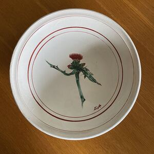 アザミ 大皿 飾皿 染付 陶器 陶芸 工芸品 和食器 洋食器 皿 器 食器 伝統工芸 磁気 国産 日本製 MADE IN JAPAN 美術 海外アーティスト作品