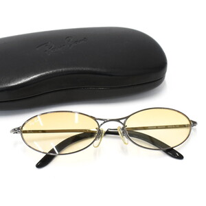 1円 ◆美品 RayBan レイバン サングラス アイウェア オーバル RB3209 メタル ガンメタ◆E.Bep.tl-17