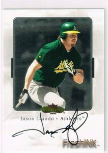 MLB 2000 Fleer Showcase Fresh Ink Autograph Jason Giambi Auto 直筆サイン ジェイソン・ジアンビ