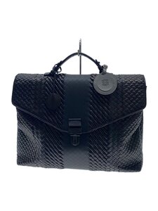 BOTTEGA VENETA◆バッグ/レザー/BLK/無地