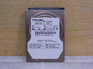 △F/084●東芝 TOSHIBA☆2.5インチHDD(ハードディスク)☆160GB SATA300 5400rpm☆MK1676GSX☆中古品