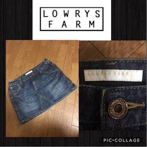 ◆LOWRYS FARM ローリーズ ファーム デニムスカート ミニ インディゴ レディースM 価格5900円+税 比較的綺麗 送料無料