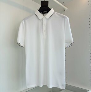 Loro Piana　ロロピアーナ メンズ半袖ポロシャツ Tシャツ トップス カットソー ホワイト 3XLサイズ 　カノコ 無地 紳士服 夏物 綿