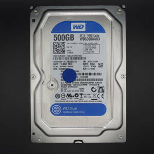 【中古動作品】Western Digital 3.5インチHDD SATA(Serial ATA) 500GB WD5000AAKX-75U6AA0 使用時間 9344時間