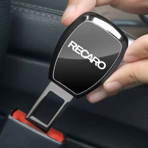 RECARO レカロ シートベルト エクステンダー バックル ミラー仕上げ ワンプッシュボタン ガンブラック 黒 c