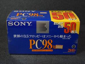 送料無料 未開封・未使用品 SONY 3.5インチ フロッピーディスク 50枚 PC-98 MS-DOS 1024-8 フォーマット済 2HD レトロ ビンテージ