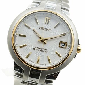 1円 SEIKO KINETIC セイコー キネティック オートリレー 5J22-0C30 SBYA016 定価約55,000円 要二次電池交換 腕時計 メンズ 0574120240903