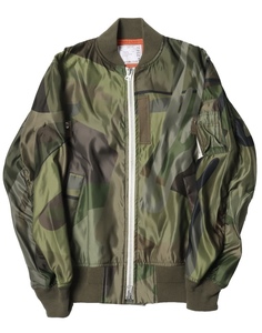 定価以下 (S) 限定 sacai KAWS Camo MA1 カモフラ 迷彩 サカイ カウズ オリーブ カーキ ブルゾン ジャケット ミリタリー ブルゾン メンズ 1