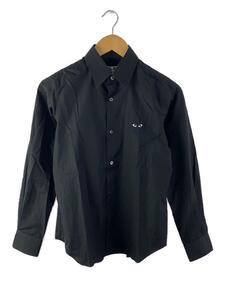 PLAY COMME des GARCONS◆長袖シャツ/M/コットン/BLK/AZ-B003