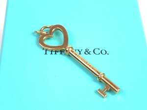 希少　ティファニー　TIFFANY　ビッグ　ハートキー　ネックレストップのみ　750YG/イエローゴールド　9.6g　縦：約5㎝　YAS-5889