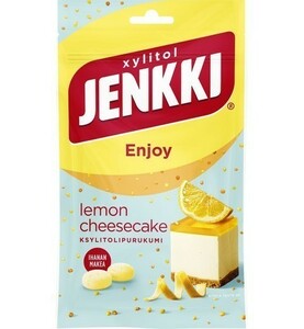 Cloetta Jenkki クロエッタ イェンキ レモン チーズケーキ味 キシリトール ガム 4袋×70g フィンランドのお菓子です