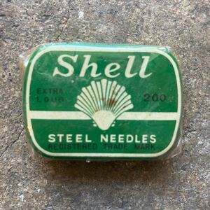 (M)5 未開封 デッドストック Shell 200 EXTRA LOUD STEEL NEEDLES シェル 200本 蓄音機針 SP盤 78回転 ブリキケース