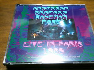 ANDERSON BRUFORD WAKEMAN & HOWE 《LIVE IN PARIS 89》★ライブ3枚組