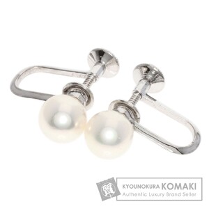 MIKIMOTO ミキモト アコヤパール 真珠 イヤリング K14ホワイトゴールド レディース 中古