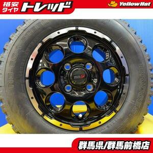 軽トラ 軽VAN VENES SUV 4J-12 +42 100 4H グロスブラック/リムポリッシュ ブリヂストン RD604V 145R12 6PR 前橋 JJ1 JJ2 HM1DA62