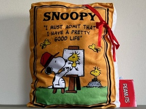 SNOOPY★スヌーピー◇プレミアムコミック型クッション～PAINT・LOVE～ 未使用品 ＊非売品 タグ付 ピーナッツ