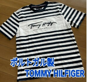 ポルトガル製 TOMMY HILFIGER ボーダー ロゴTシャツ