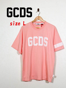 新品★最大値下げ GCDS ジーシーディーエス半袖Tシャツ ベビーピンク/ホワイトロゴ　サイズL　参考28,600円