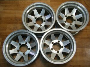 IB-284 ASAHI MUD SPOKE 15×8.5J 5H-139.7 -27 (4本) 深リム ジムニー ジープ アサヒ 送料は全国一律5500円 離島を除く