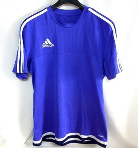 ★☆ａｄｉｄａｓ 白３本ライン入りブルースポーツＴシャツ☆★