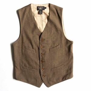 【名作】RRL 【HAMILTON VEST ハミルトン ベスト】 S ダブルアール ラルフローレン ウール u2410107