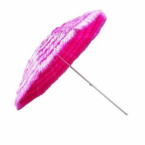 Garden Paraso, Outdoor Pink PP Simulation Straw, Artificial Straw Umbrellas For Gardens/balconies/terraces/courts