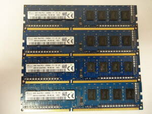 ☆SK hynix PC3-12800U 4GB×4枚（16GB) BIOS確認済☆⑥