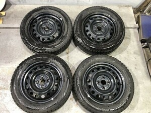 鉄ホイール付(WW5J080)鉄ホイール 15ｘ5.5J 4穴 100 + YOKOHAMA ice GUARD iG60 185/60R15 84Q 2020年 スタッドレス 冬タイヤ 送料無料