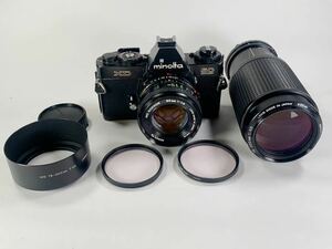 【ジャンク品】MINOLTA XD 50ANNIVERSARY /MD ROKKOR 50mm f1.4 /MD ZOOM ROKKOR 75-200mm f4.5ミノルタ 一眼レフカメラ 50周年モデル