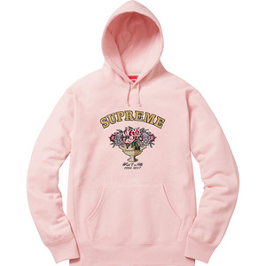 Supreme 17FW Week1 Centerpiece Hooded Sweatshirt Pale Pink Medium オンライン購入 納品書タグ付 シュプリーム パーカー ピンク Mサイズ