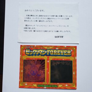 【画像現状品・商品説明必読】ビックリマン FOREVER スーパーヘッドシール Pオリン & スーパーゼウス 通知書付き ★検索★ マイナーシール