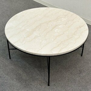 FRITZ HANSEN■PLANNER COFFEE TABLES/プランナーコーヒーテーブル 円形 クリーム 大理石/直接引き取りOK/関東のみ配達可能★埼玉発送