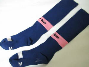 中古 良品 MIZUNO ミズノ Liberta リベルタ サッカースクール M 19 20 21cm ソックス 靴下 子供用 紺 ネイビー ピンク