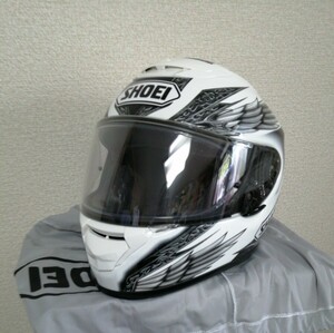 ★お買得★SHOEI ショウエイ フルフェイスヘルメットQWEST ASCEND クエストアセンド　TC-6 (WHITE/SILVER)　Mサイズ57cm　中古品♪♪